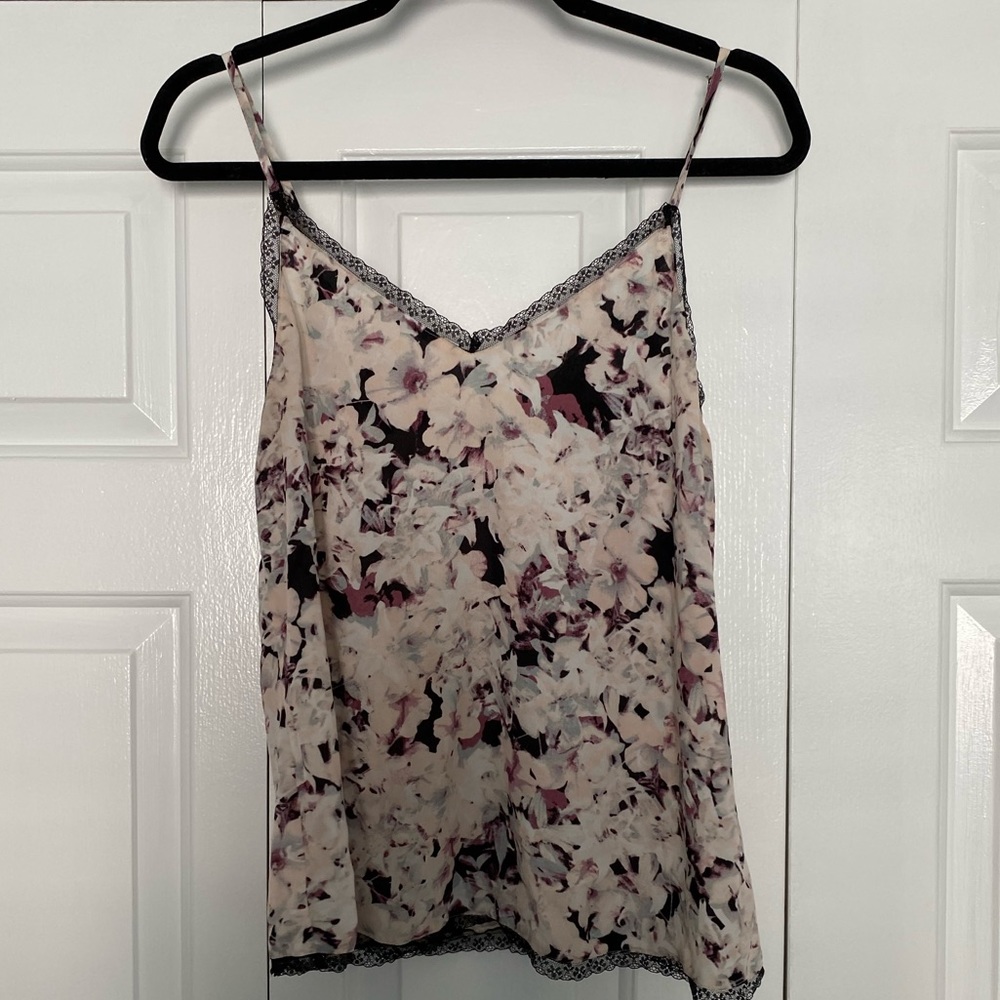 Forever 21 Spaghetti Strap Lace Trim Tank Top